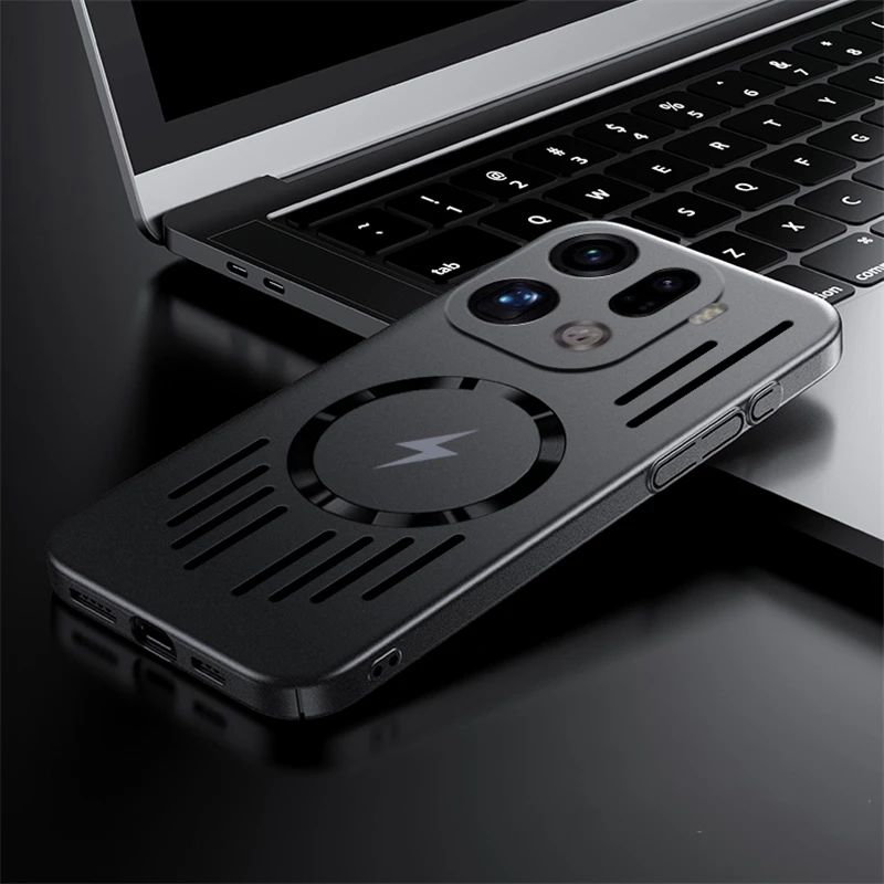 Für Magsafe Magnetische Weiche PC Dünne Dünne Wärmeableitung Telefon Fall Für Oppo Finden X8 X9 Pro Reno14 PRO Abdeckung Fällen