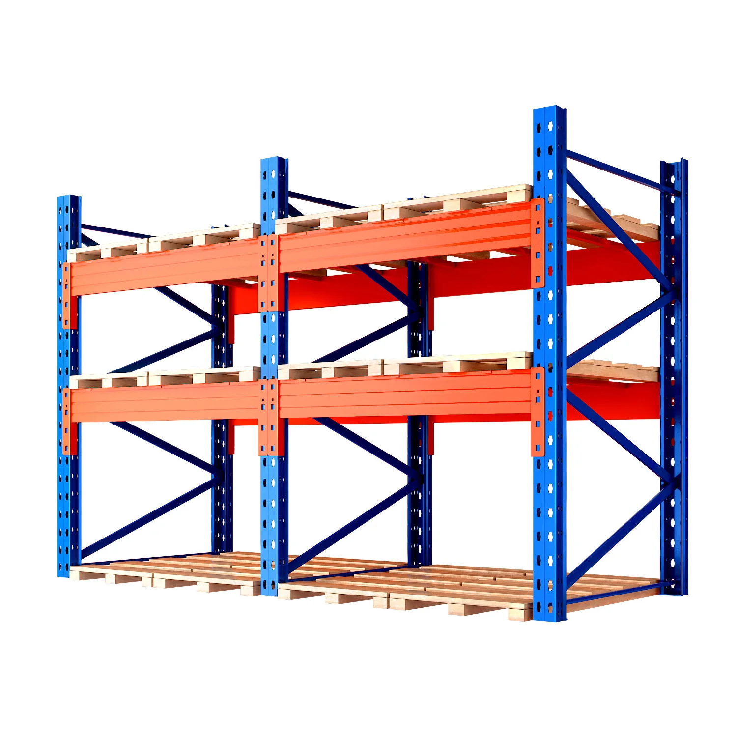 Industrial Heavy Duty Storage Shelves System Metal Rack Stacking Units Warehouse Pallet Racking