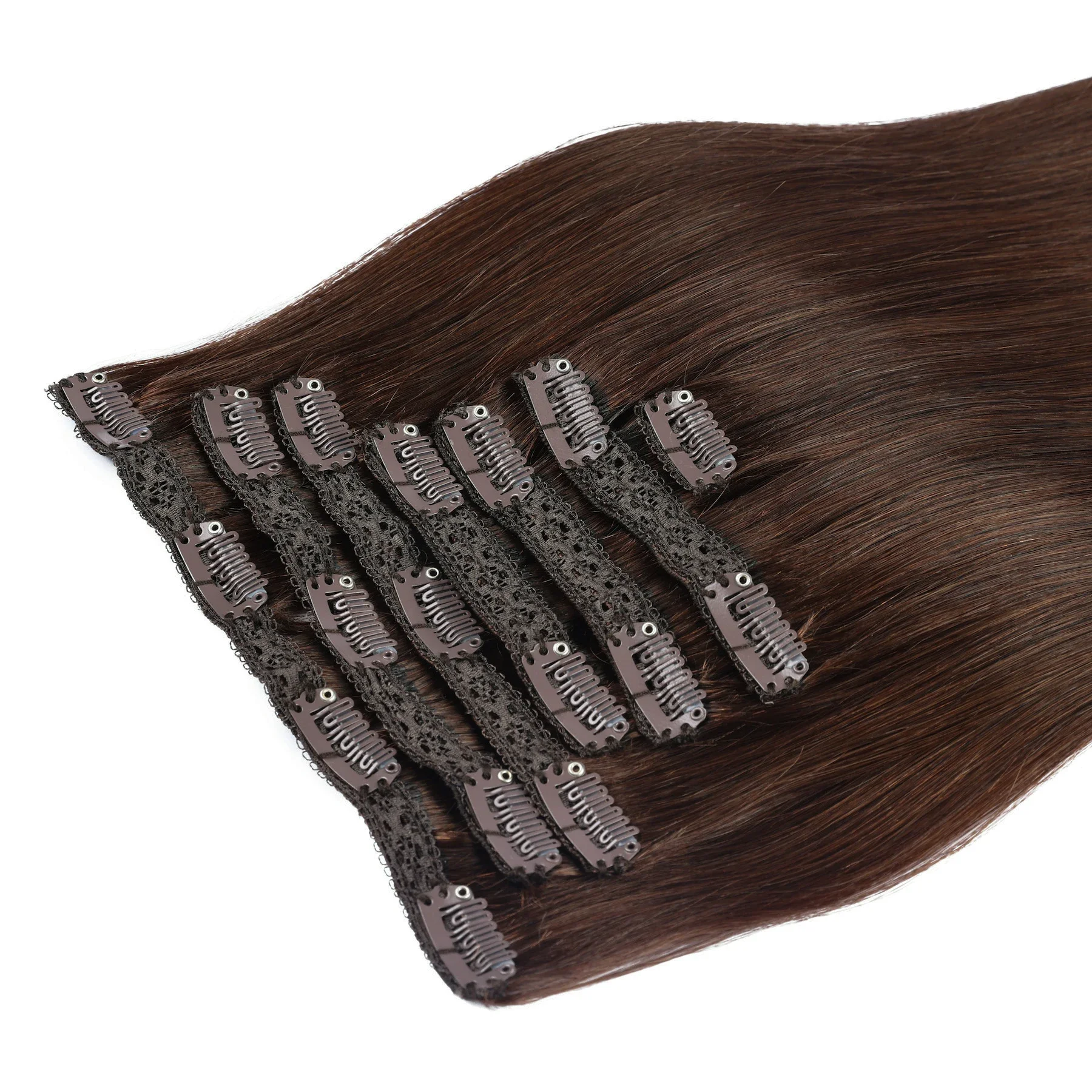 ブラジルで低価格販売中のストレートクリップ式ヘアエクステンション-100g-パック、簡単に装着可能、加熱エクステンション不要