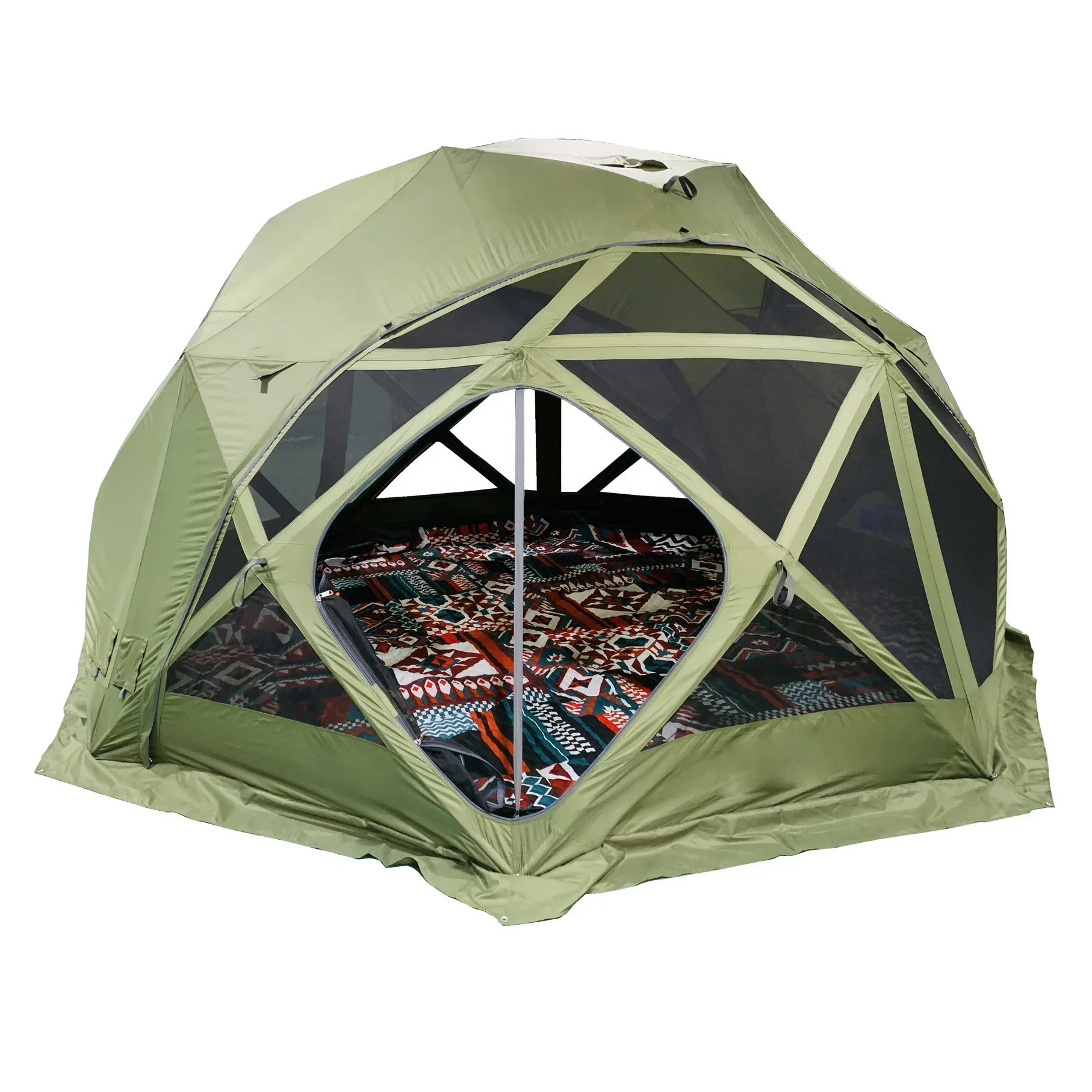 Octagonal Ball Pole Tent New TPU Big Window Cotton Ball Winter Tent Easy To Carry Warm Fishing Camping Tent Multi Person