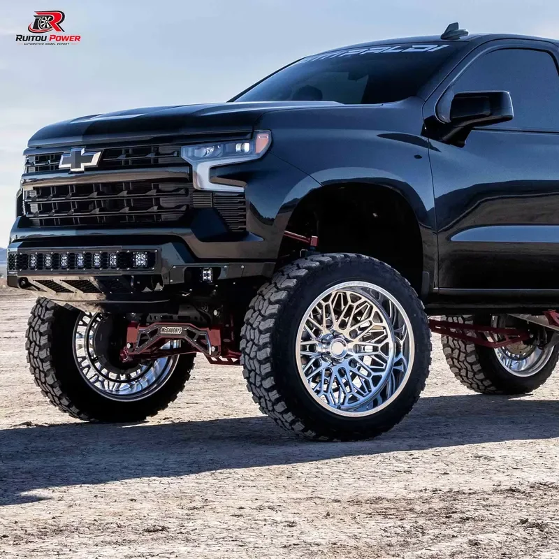 Custom Deep Dish Forged Alloy Wheels for Truck Pickup F150 F100 F 250 F300 Chevy 1500 6X139.7 8X170 24X12 24X14 26X14