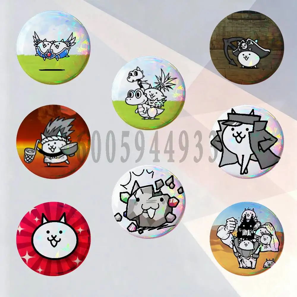 T-The Battle Cats Badges Round Nijigen Otaku Culture IP peripheral products 58mm 44mm 32mm 75mm 25mm Mini