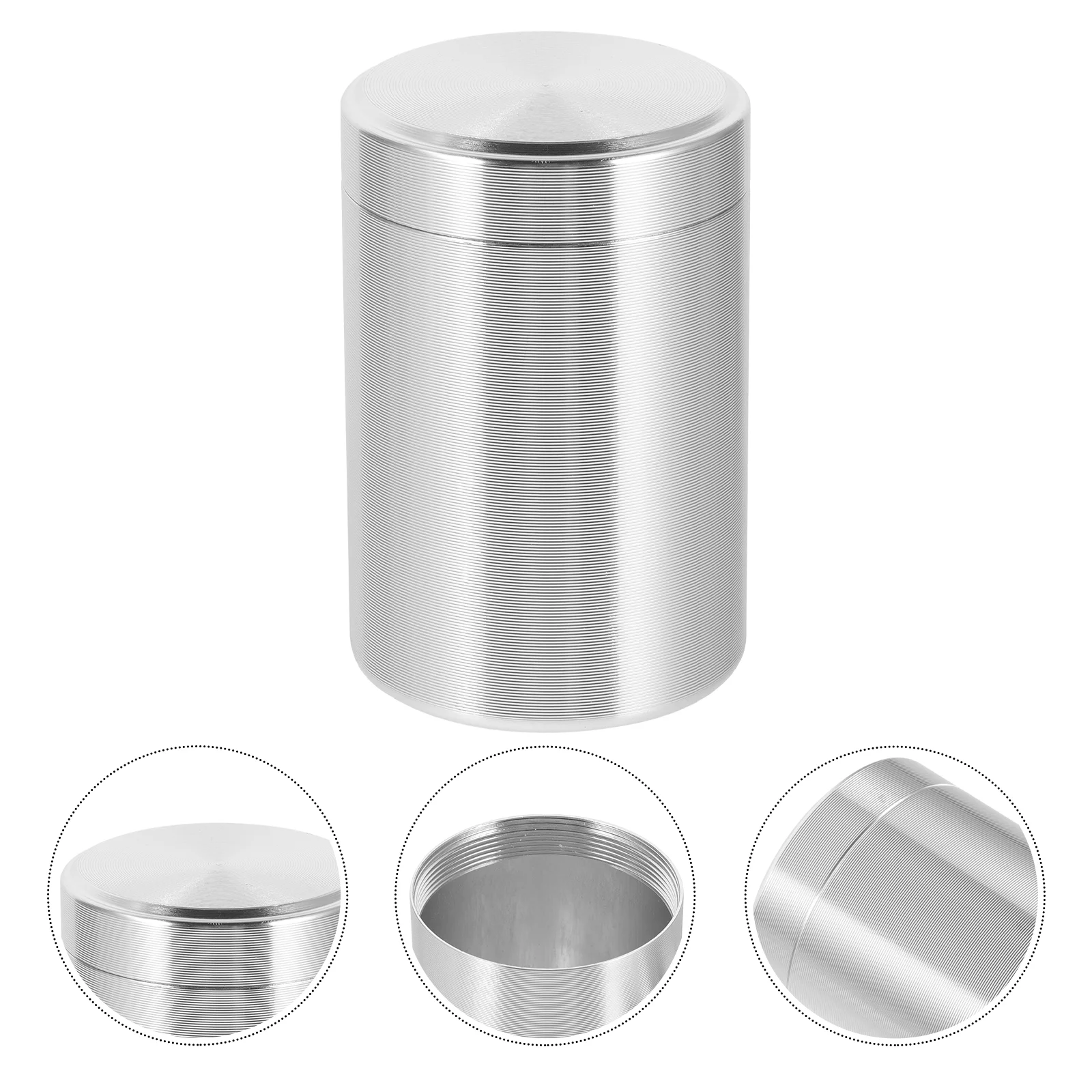 Aluminium Alloy Tea Pot Storage Containers Loose Canister Metal Cereal Jar Sealed