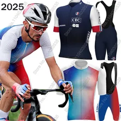 France Cycling Jersey 2025 Alaphilippe Set Summer French National Team Clothing Road Bike Shirts Suit Bicycle Bib Shorts MTB