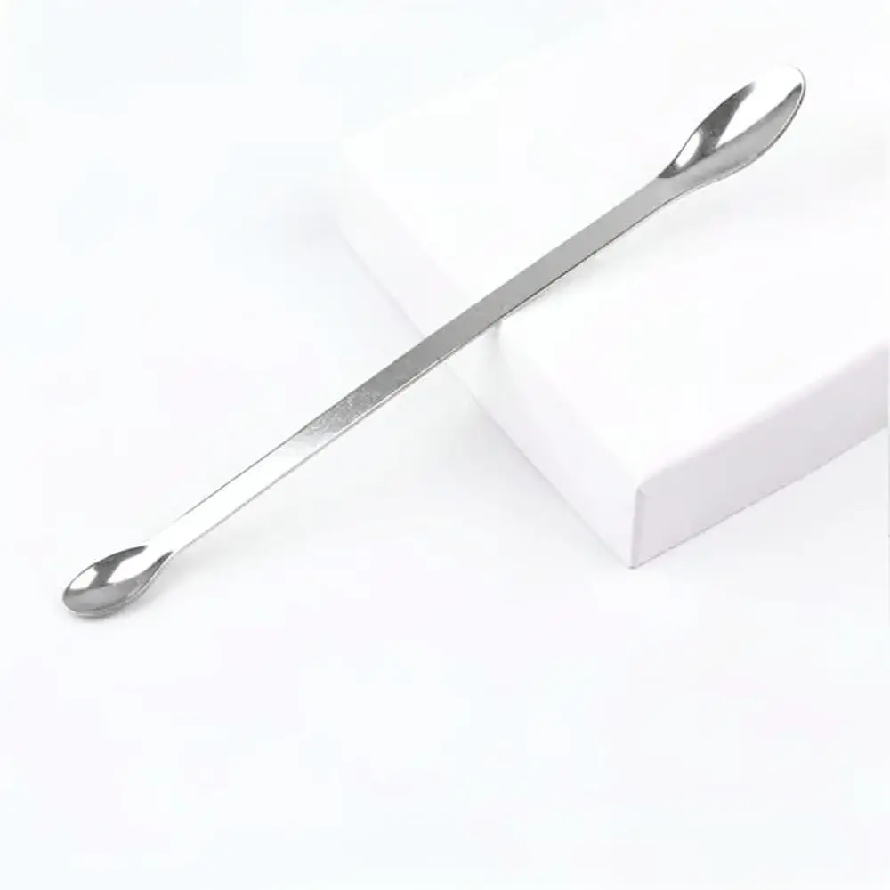 Versatile Stainless Steel Lab Sampling Spatula Micro Scoop Cosmetic Facial Mask Cream Mixing Applicator