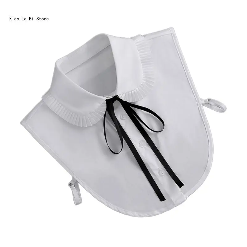 Round Pleated Collar Decorative Collar Blouse Collar Women Clothing Accessories XXFD