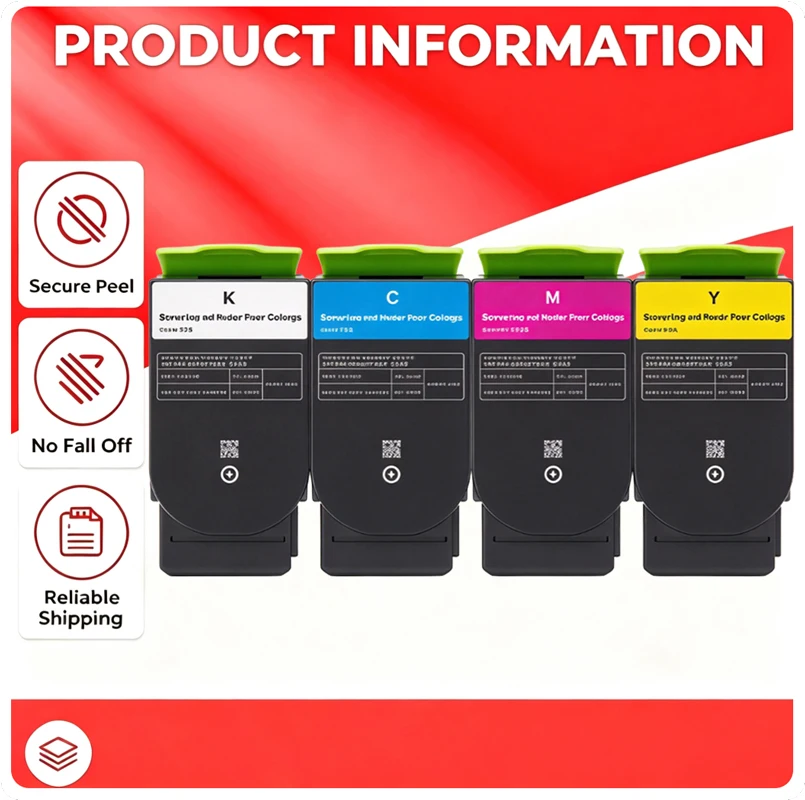 1set CS317Toner Cartridge Compatible for Lexmark  CS317dn CS417 CS417dn CS517 CS517de CX317 CX317dn CX417 CX417de CX517 CX517de