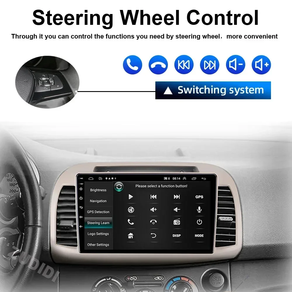 Android 13 For Nissan March (K12) Micra (K12) 2002-2010 Car Radio Multimedia Video Player Navigation GPS Android Auto Stereo