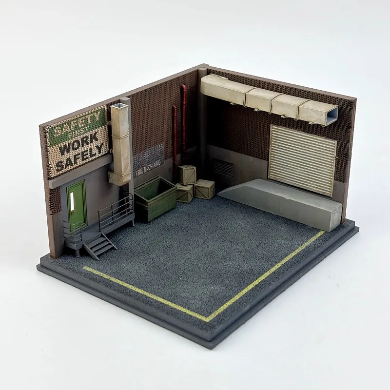 Diecast 1/64 Scale Model Warehouse Repair Workshop Scene Display Car Scene Shooting Table Collection of Ornaments Original Box