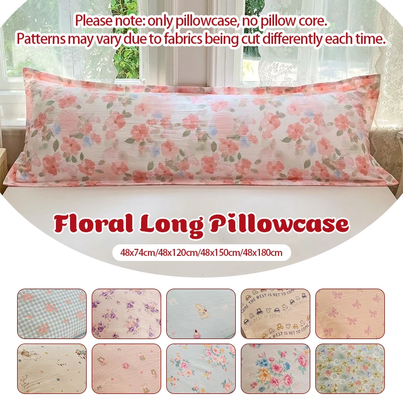 

Double Rectangle Pillow Cover 48x74/120/150/180cm Removable Washable Long Cushion Cover for Sofa Bed Home Decor