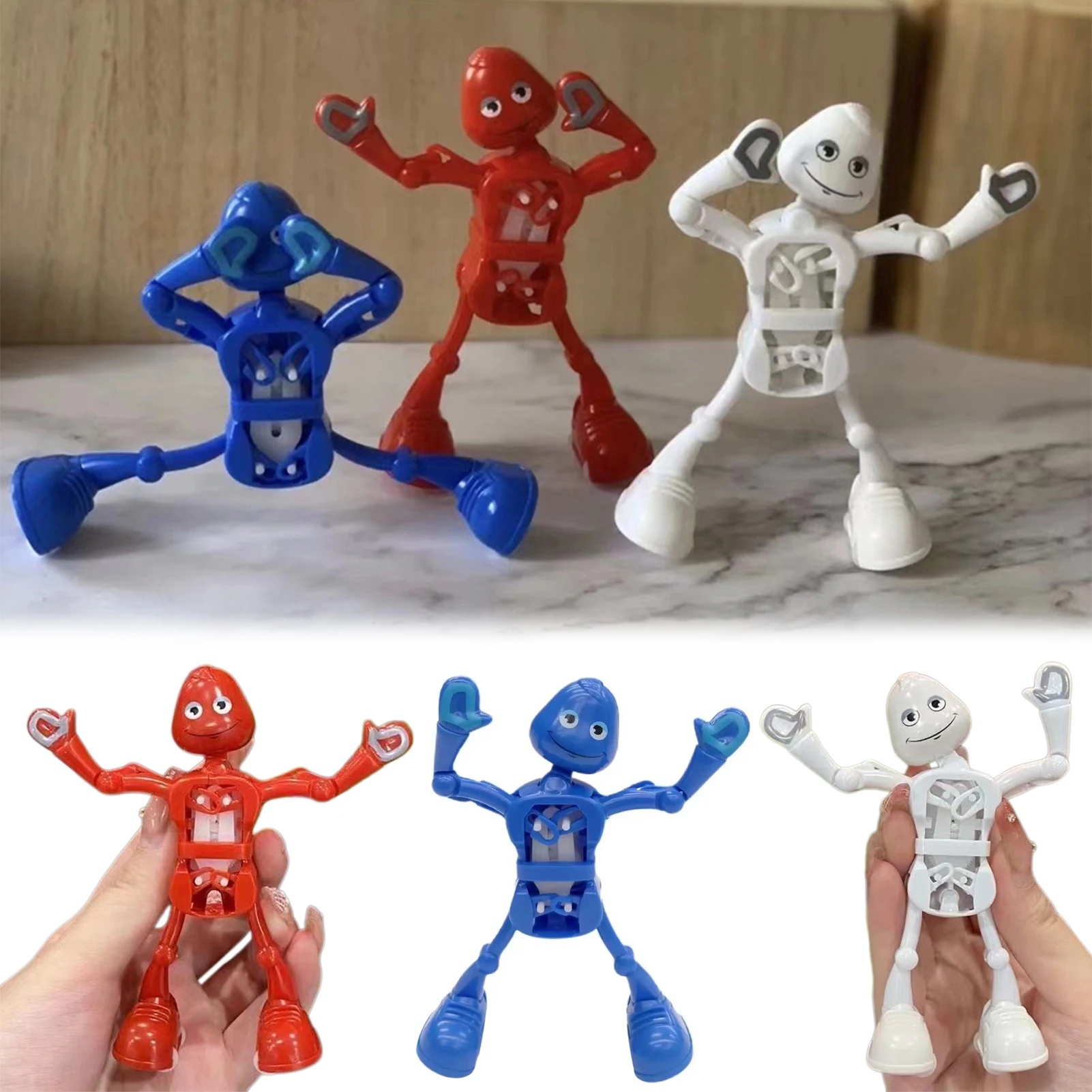 Dancing Robot Toy,Prank Dancing Robot,Fun Cute Wind-Up Dancing Toy,Colorful Interactive Desk Toy,For Home/Office Decoration