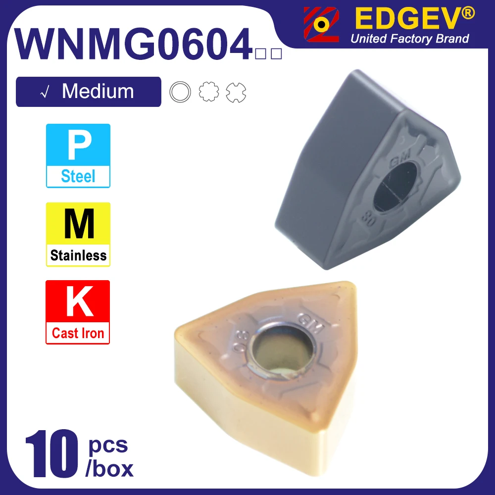 WNMG060408 WNMG06 WNMG 060408 WNMG332 GM Coating Carbide Inserts Processing Steel Cast Iron Stainless Turning Blade