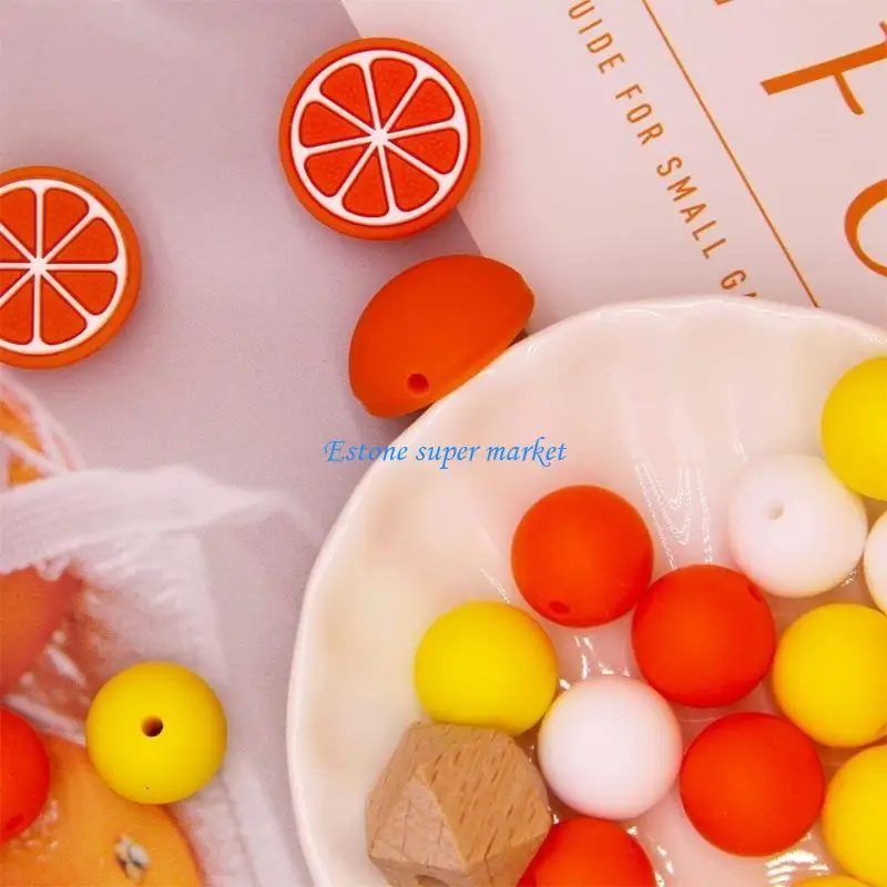 090b Candy Color Silicone Bead Baby Jewelry Acessórios DIY