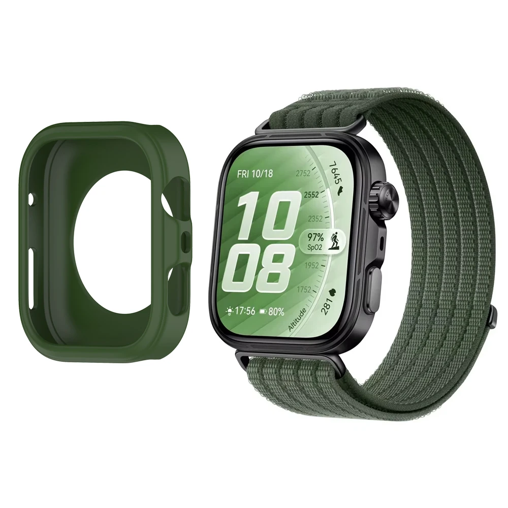 Schutzhülle für Huawei Watch Fit 5/5 Pro/Fit 4/4 Pro, Displayschutzfolie, ausgehöhlter Silikon-Stoßrahmen, Huawei Watch Fit5, schützend – Detail 11