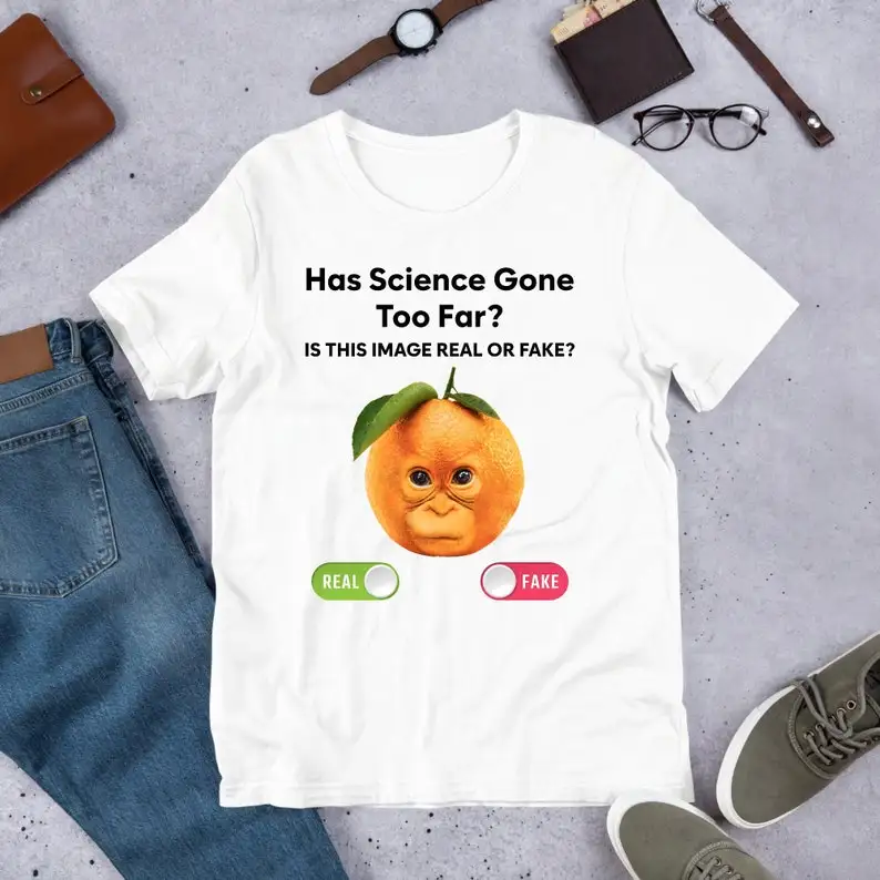 

Has Science Gone Too Far Orange Monkey Funny Meme ShirtIronic ShirtWeirdcore ClothingOddly SpecificUnhinged Shir