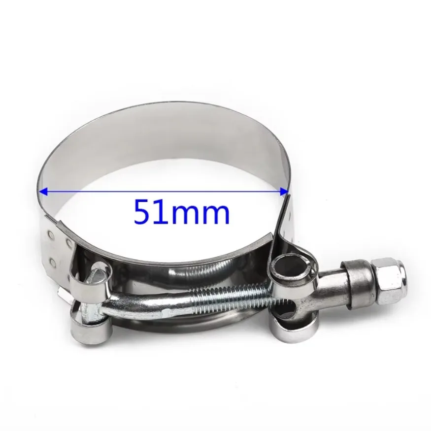 Motorcycle 2In Band Exhaust Pipes Clamp Caliper Stainless Steel 593935 For 51mm Slip-on Type Motorcbike Muffler Auto Accessories