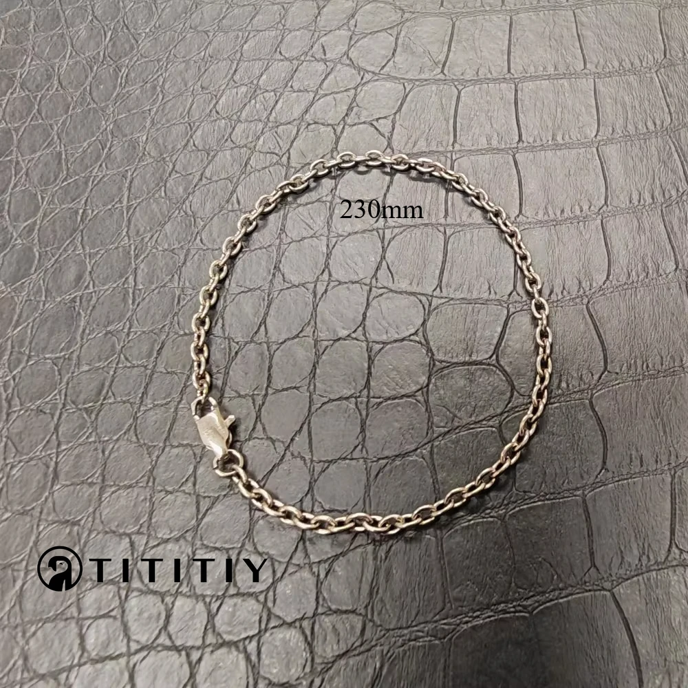 

New Pure Titanium Bracelet Classic O-Chain Ultra-light Anti-allergy Wide 3mm Men Women BraceletClassic Fashion Accessories 230mm