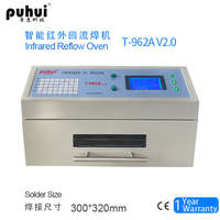 Newest PUHUI T-962A V2.0 Infrared IC Heater T962A Desktop Reflow Oven BGA SMD SMT Rework Sation T 962A Reflow Wave Oven