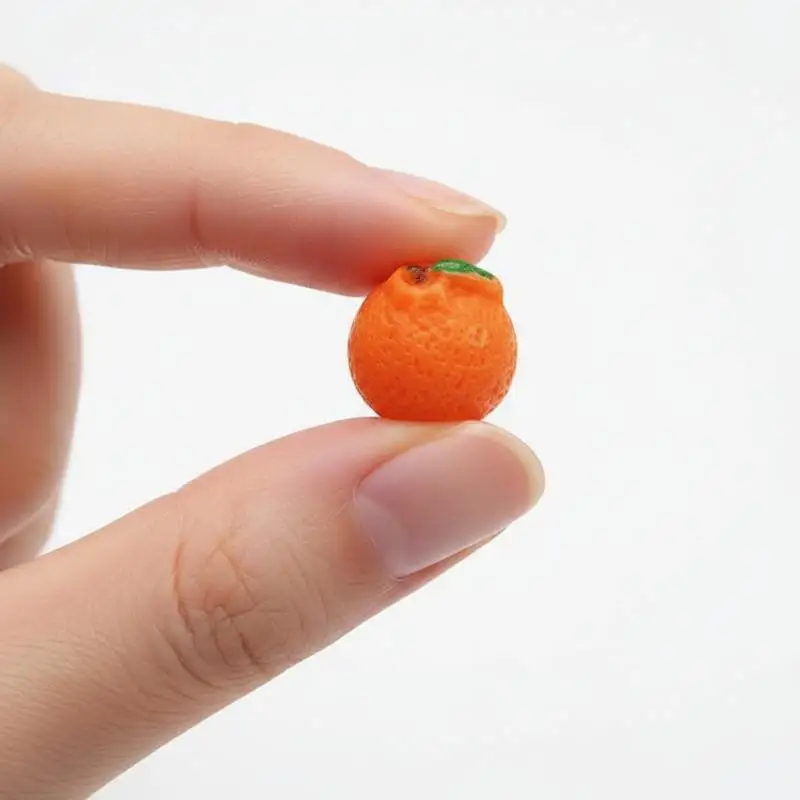 5pcs Mini Orange Tangerine Orange Model Realistic Miniature Fruit DIY Food Accessories Scene Handmade Desktop Decor Props
