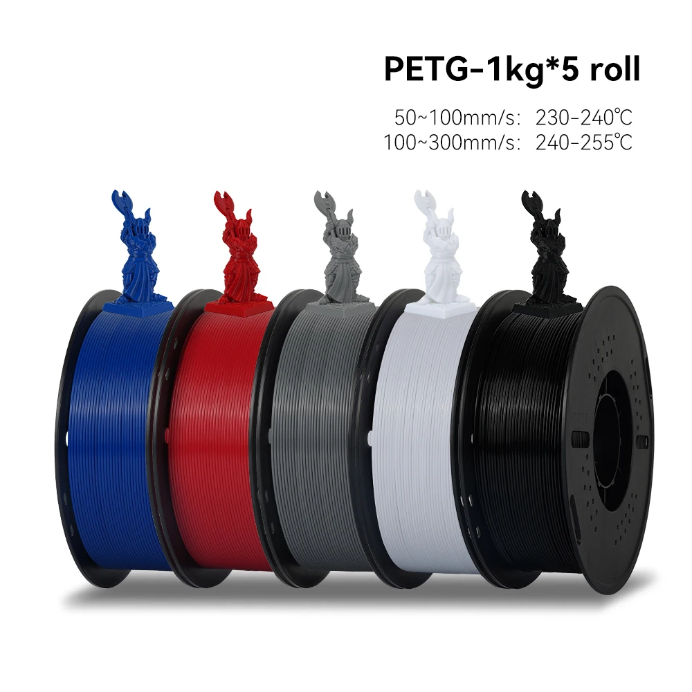 KEEPANG 5 kg PETG 3D-Drucker-Filament, 1,75 mm, hohe Zähigkeit, ordentlich gewickelt, 3D-Druckmaterial, DIY-Bastelwerkzeuge für 3D-Drucker