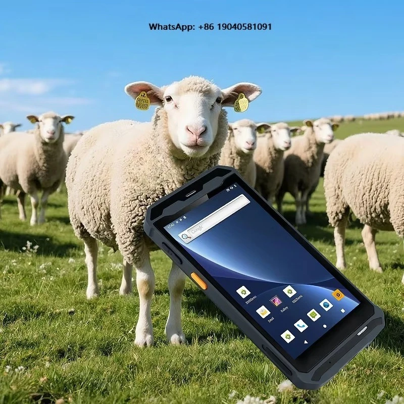 Handheld 125khz-134.2khz RFID Animal Ear Tag Reader Android PDAs Scanner for Cattle/goat Dairy Farm Livestock Data Management