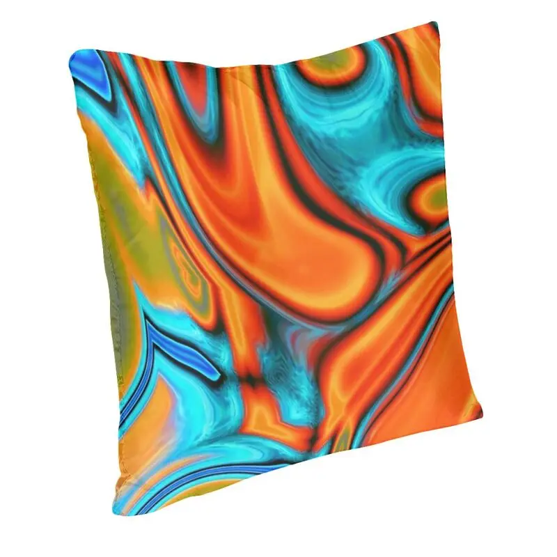 Vivid Modern Southwest Hipster Turquoise Orange Swirls Cushion Covers Sofa Home Decorative Abstract Geometry Throw Pillow Cover