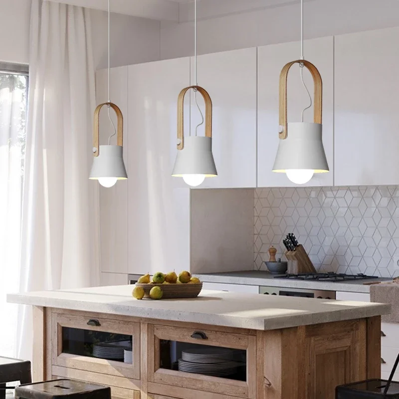 Imagem -03 - Nordic Loft Led Iron Pendant Lights Macaron Lights Sala de Restaurante Lâmpada do Quarto Home Indoor Kitchen Fixtures Luminária