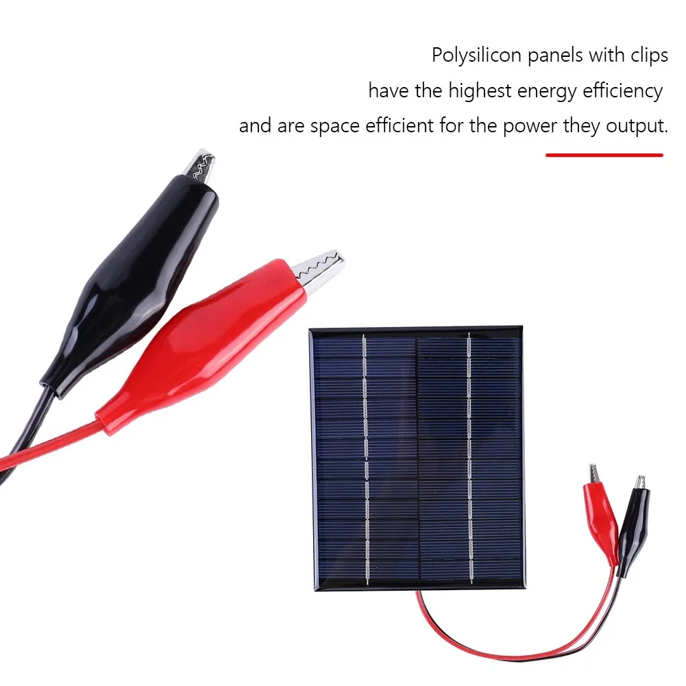 Solar Panel 3W 12V Micro Solar Board Portable Fast Charger Polysilicon DIY Solar Cells System Mini Outdoor Battery Charger