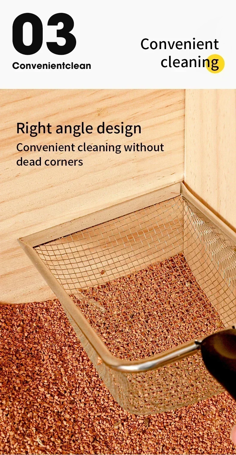 Cat Litter Scoop Fine Hole Stainless Steel Small Hole Cat Poop Shovel Tool Metal Dog Scoop Cleaning Brush AntiRust Litter Shovel