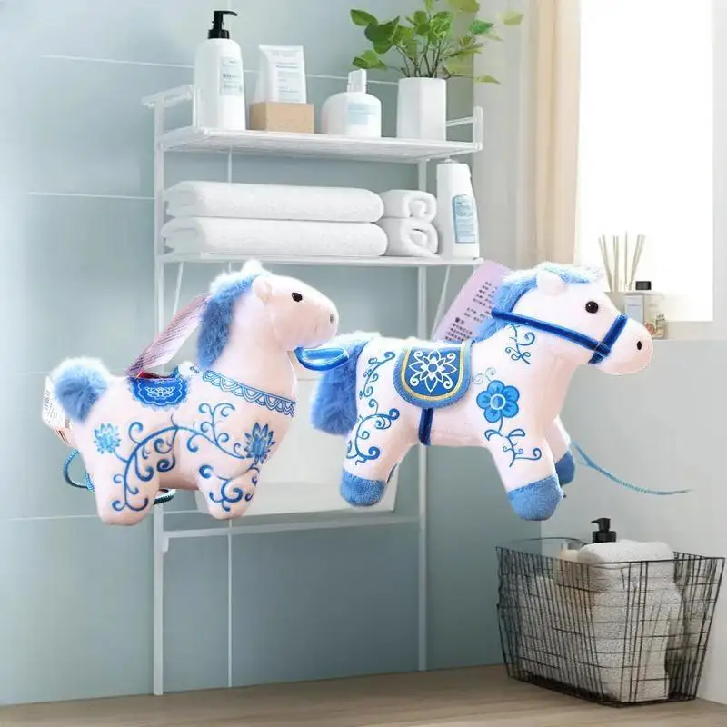 귀여운 앤티크 포니 플러시 키체인 애니메이션 가방 장식품, 커플을 위한 사랑스러운 선물