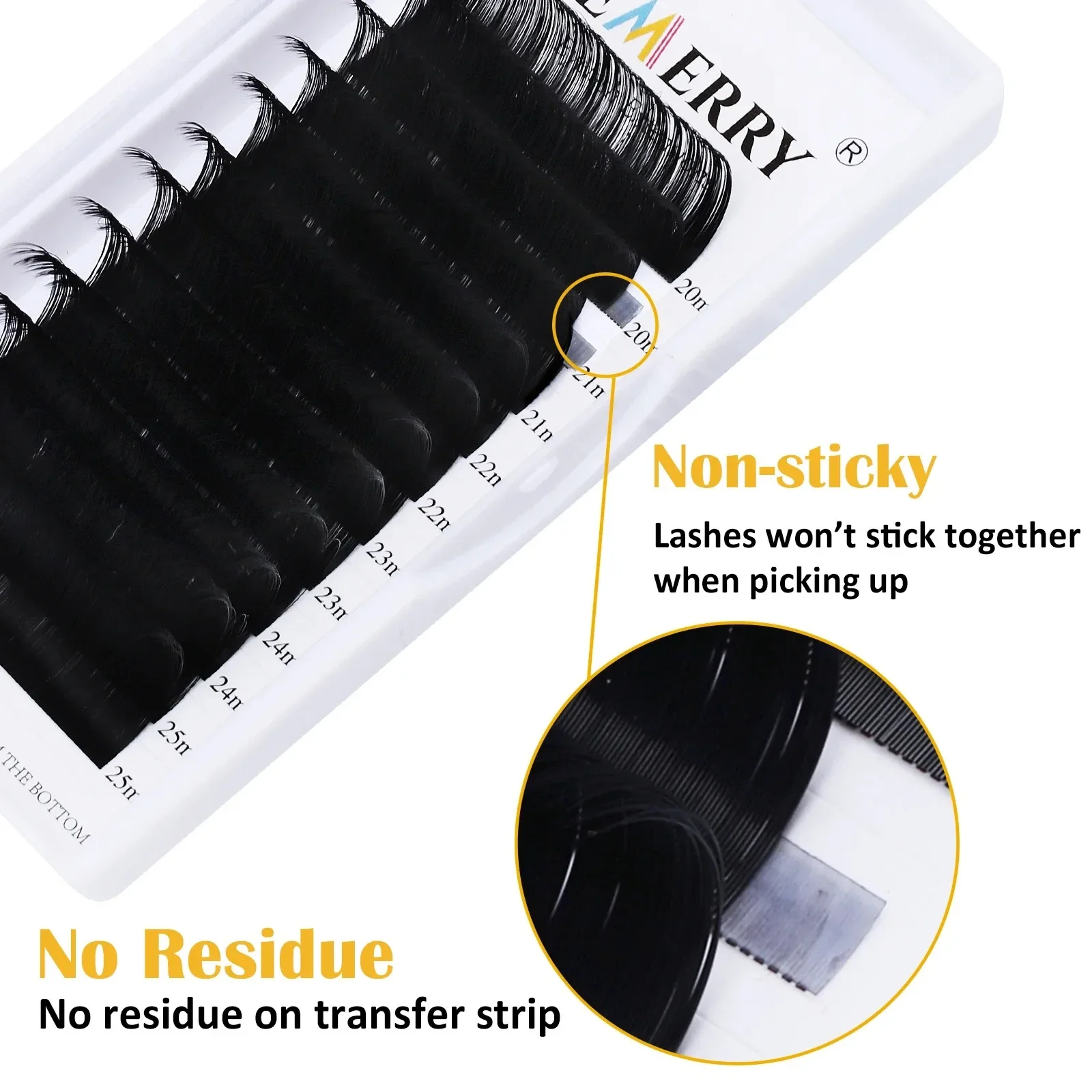 Gemerry 러시아 살롱 속눈썹 개별 속눈썹 확장 자연 소프트 클래식 래쉬 가짜 밍크 수제 팬 메이크업