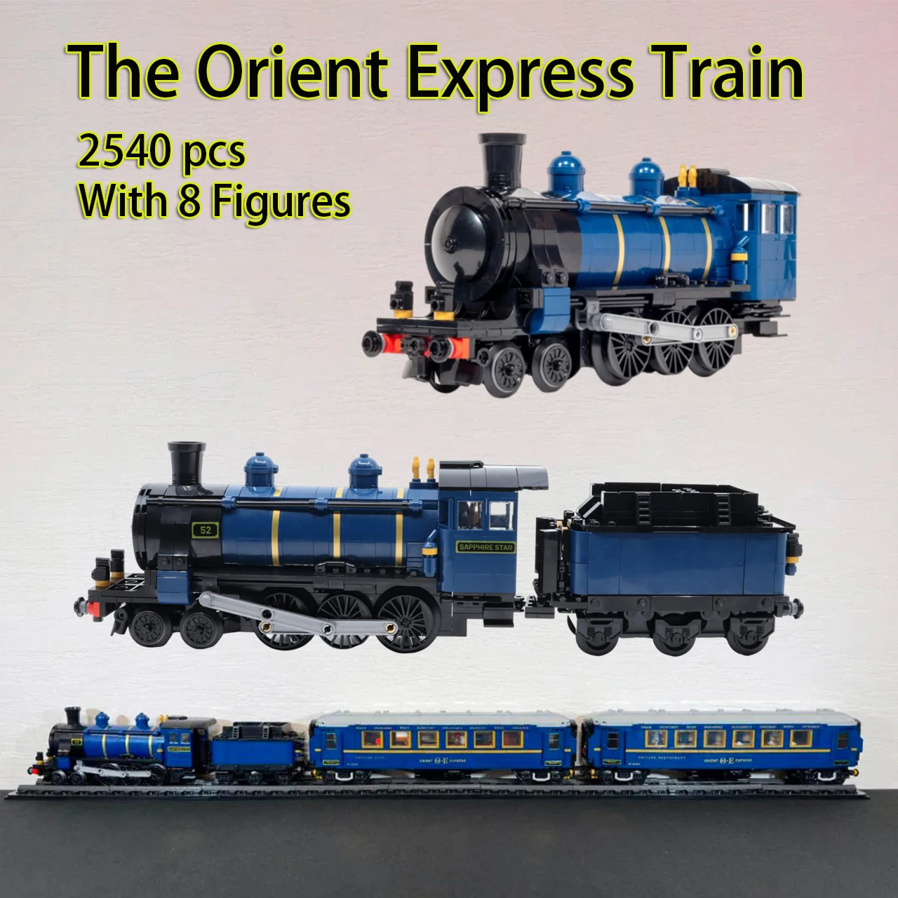 With Light Orient Express Train Building Blocks Set 140Th Anniversary Luxury Train Bricks Diy Boy Toys Children Gifts Fit 21344