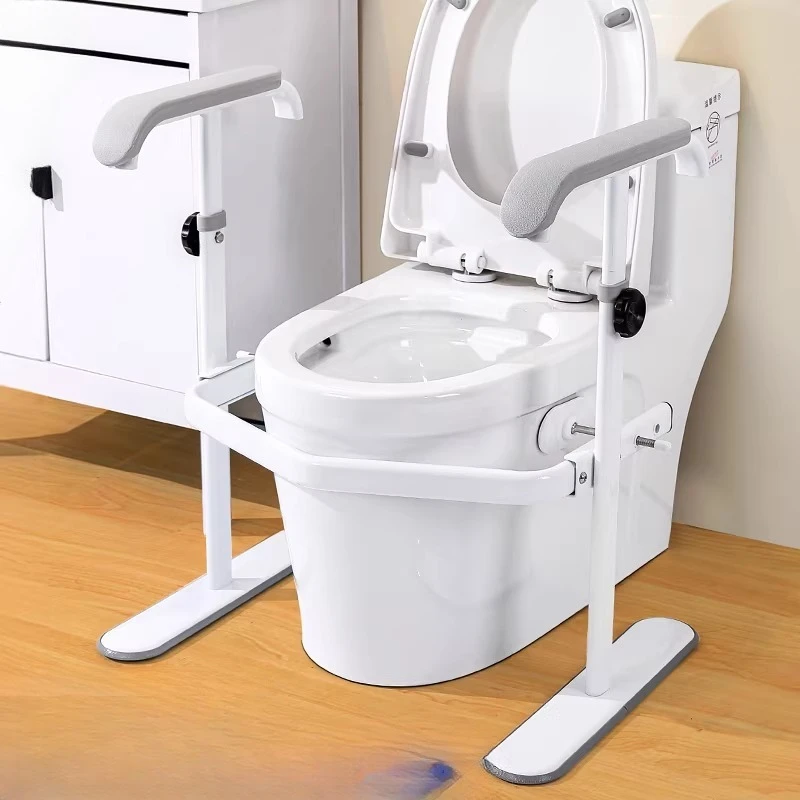 Toilet Safety Rail for Elderly, No Drill Bathroom Grab Bar, Adjustable Handrail for Toilet Bathtub Support,AntiSlip Assist Frame