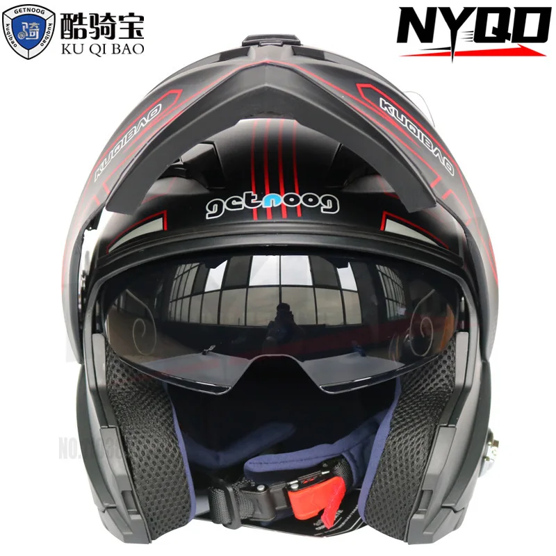 

Kuqibao dual lens motorcycle helmet flip face helmet electric motorcycle casco moto cascos para moto motocross helmet