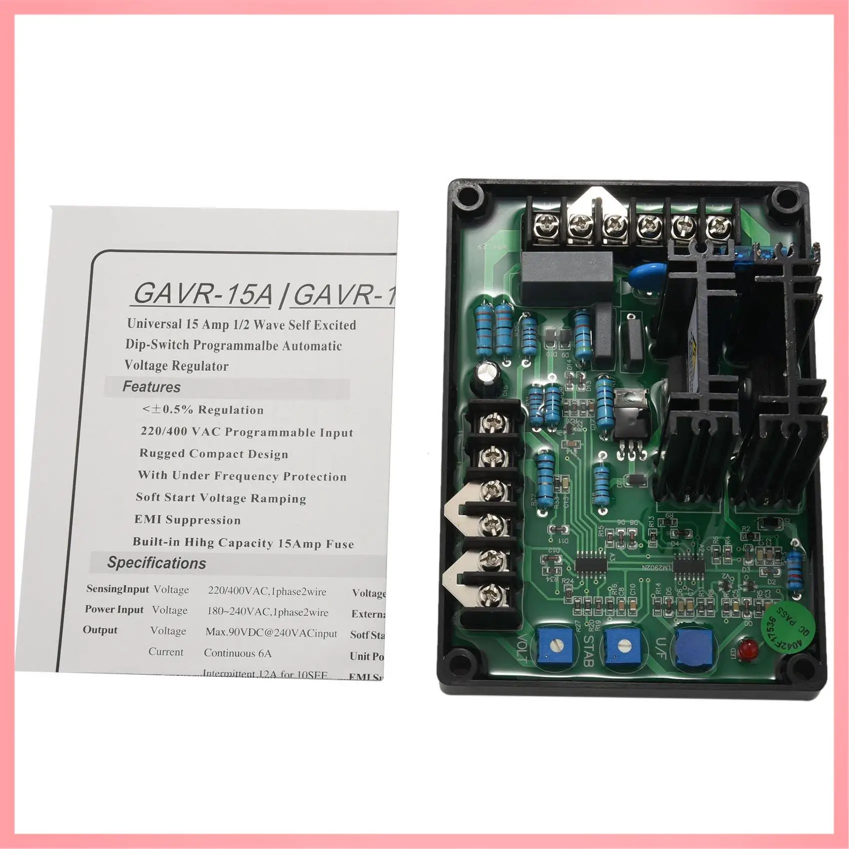 

N91R-Avr Gavr-15A Automatic Voltage Regulator For Parbeau Generator With Manual