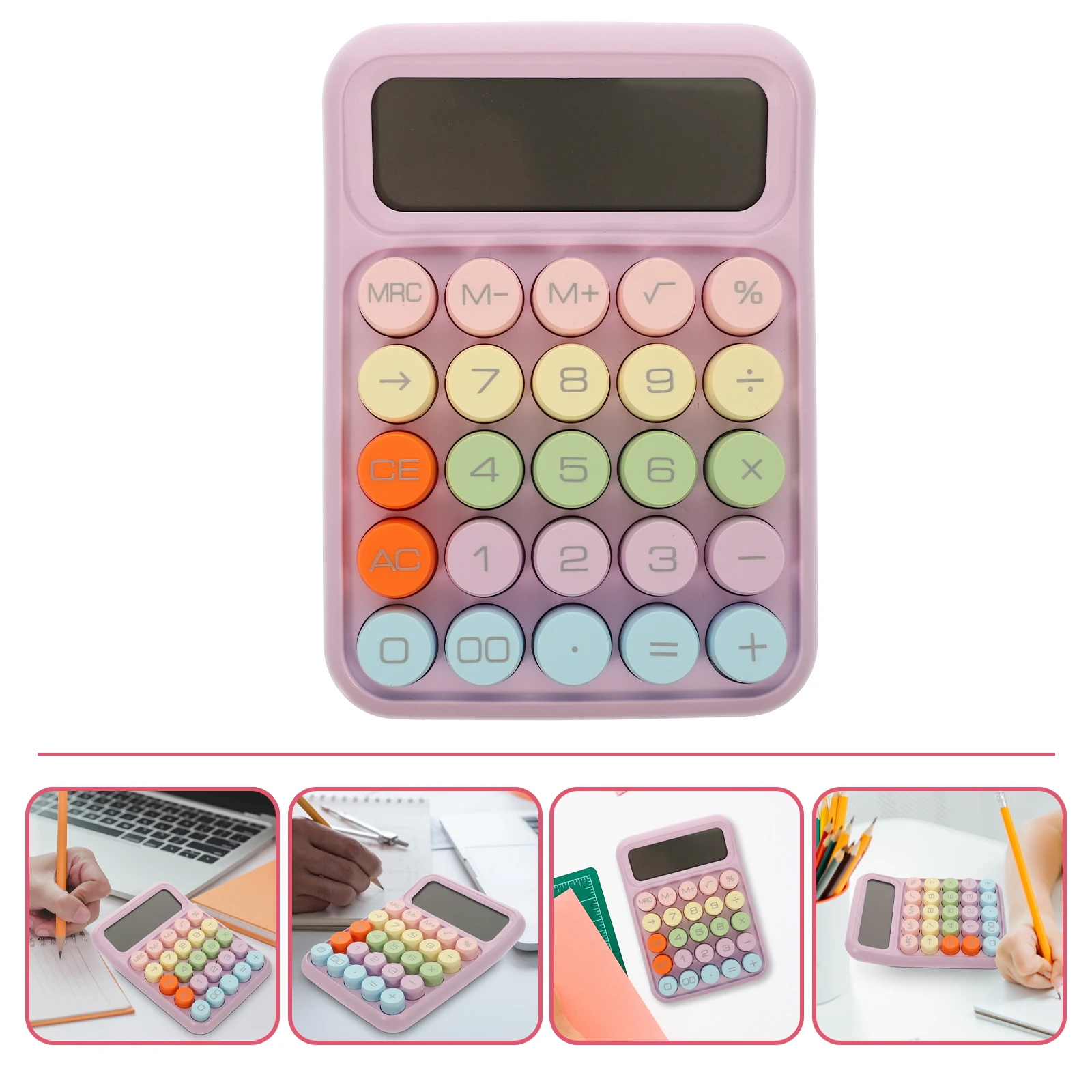 

Cute Small Portable Mini For Students Office Supplies Desktop Calculator Lcd Material Non-Skid Design Aesthetic Office