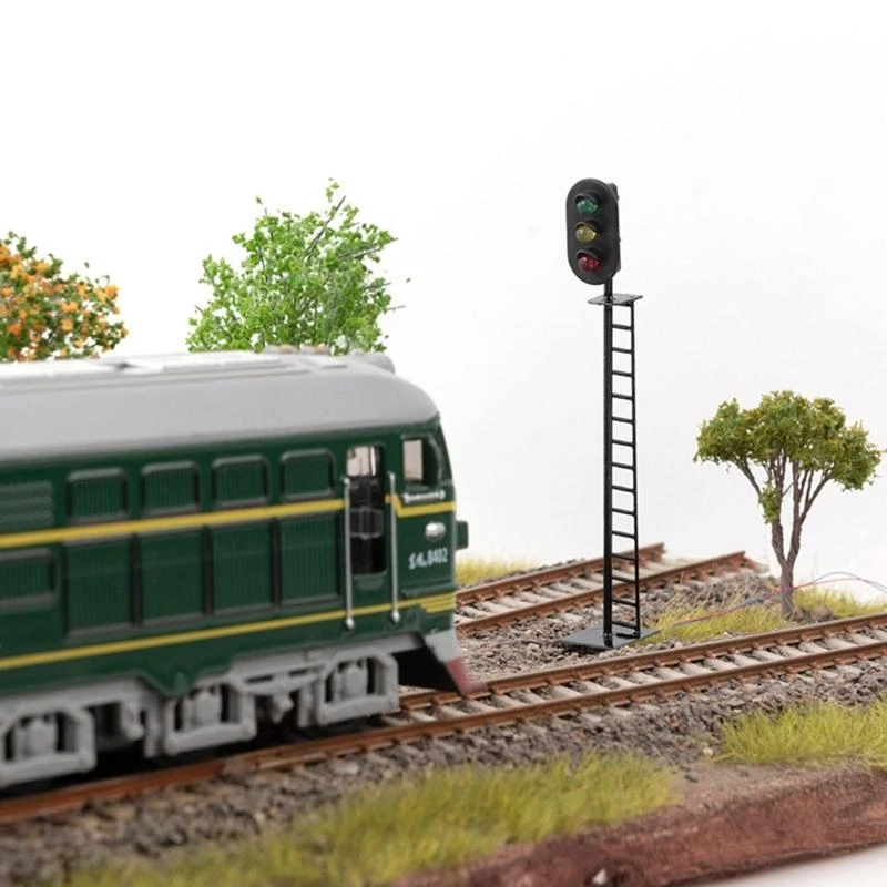 U13F 1:87 Miniature Railway Train Signals doen alsof voor het spelen diy hobby bouwmodel accessoires micro verkeersborden GI