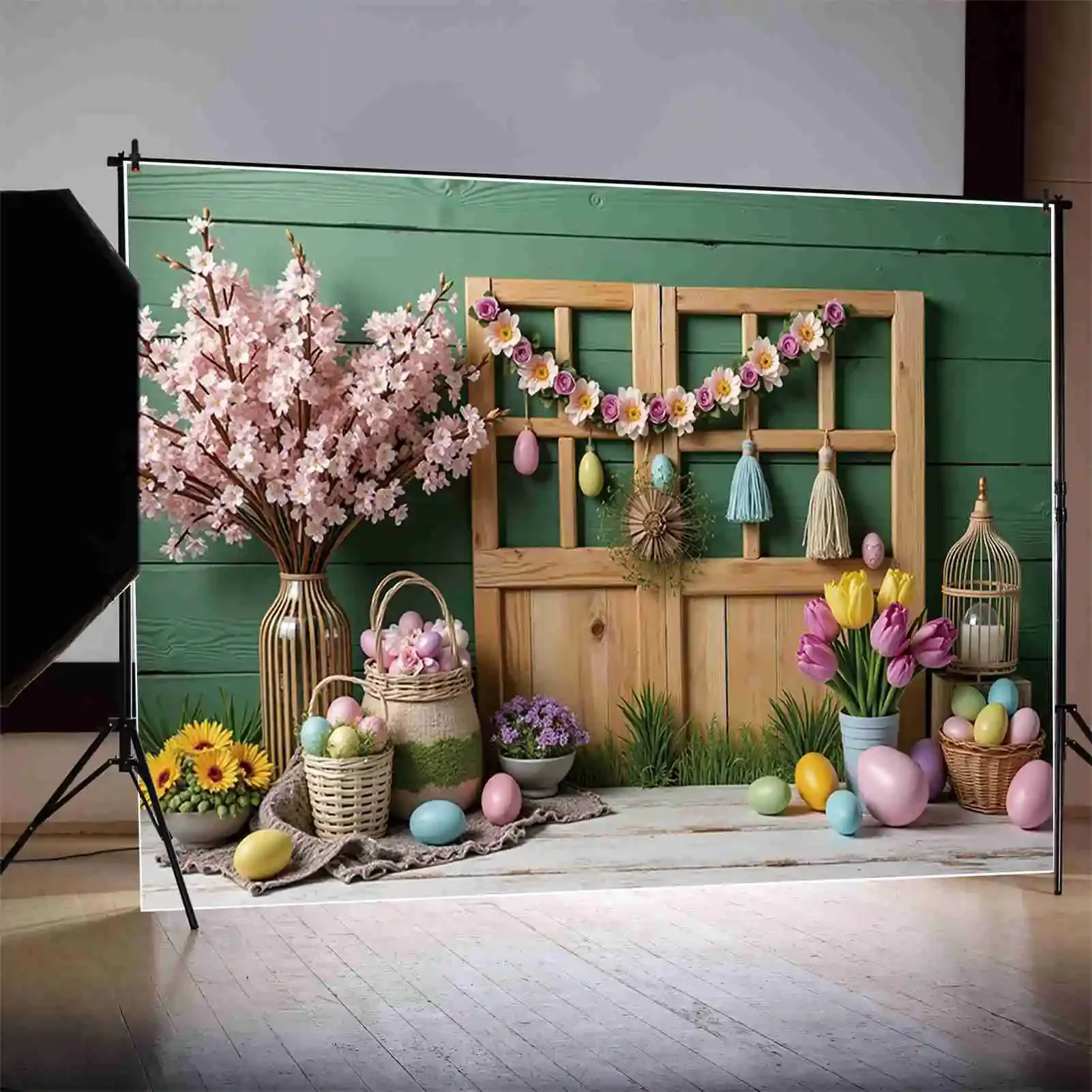 MOON.QG 크리스마스 겨울 배경 야외 어린이 눈 소나무, 보케 숲 배경, 사용자 정의 파티 장식, 포토 존 소품