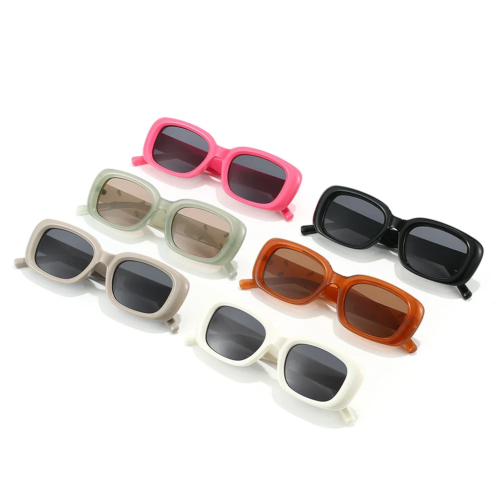 Personalized small frame sunglasses, hip-hop fashion sunglasses, new candy colored street photography, Korean version