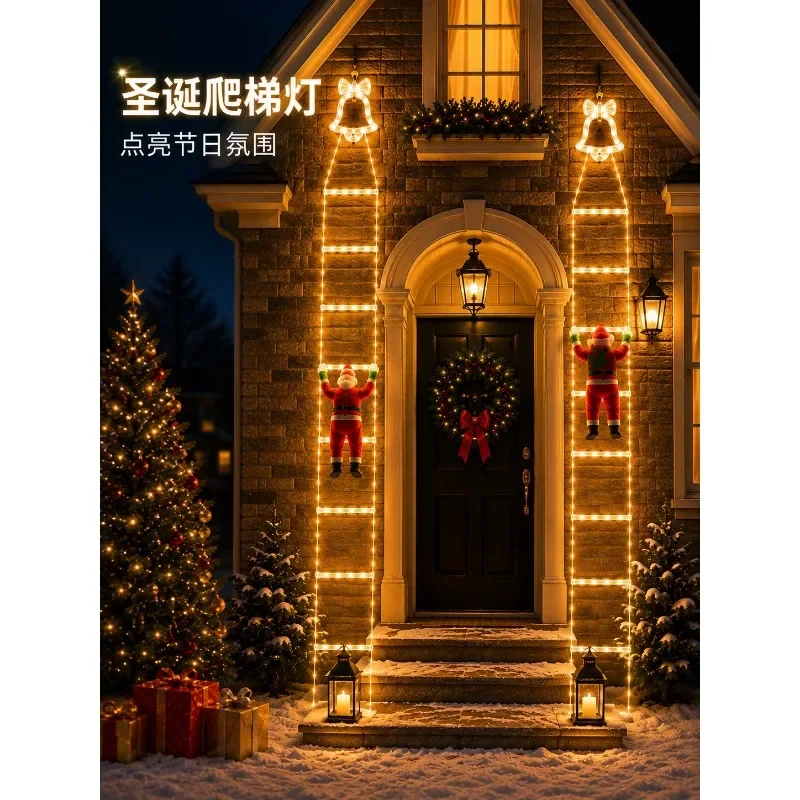 Christmas Decorative Light Strings, Snowflake-shaped LED Household Christmas Tree Hanging Lights Remote Control Solar Models