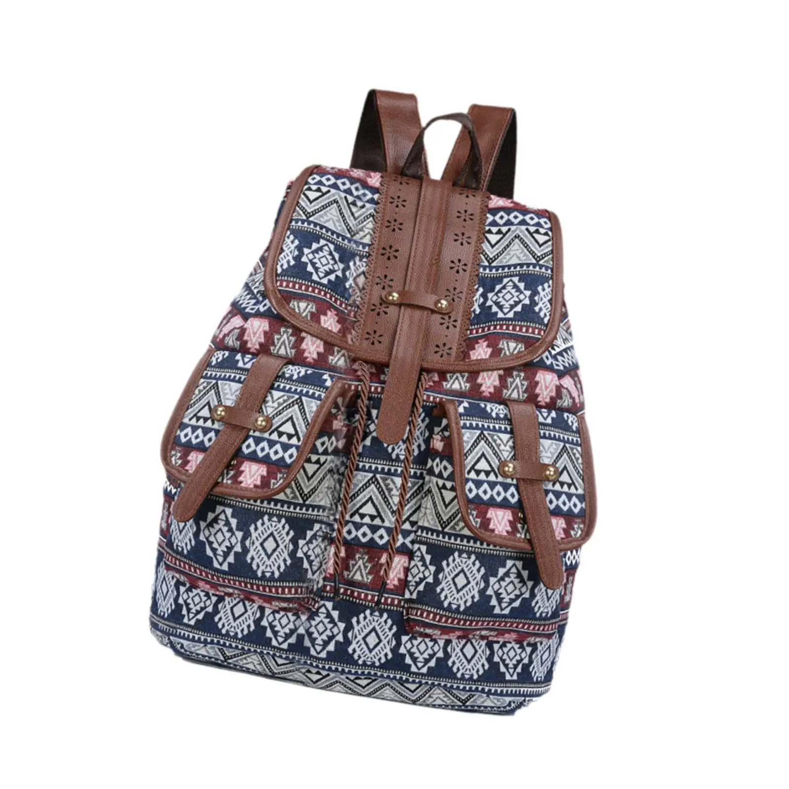 Women Ethnic Pattern Backpack Travel Daypack for Daily Backpacking Street