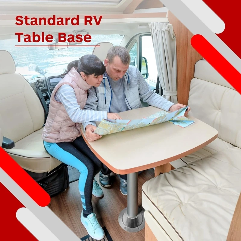 RVs Fixed Accessories Table Base Flush Mount Desk Metal Campers Aluminum Mount