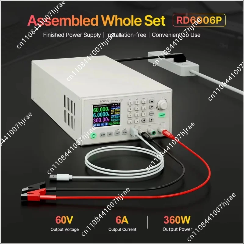 RD6006P Digital Controlled AC-DC Lab Power Supply 60V 6A 360W USB Assembled Adjustable Voltage Current Bench Power Module