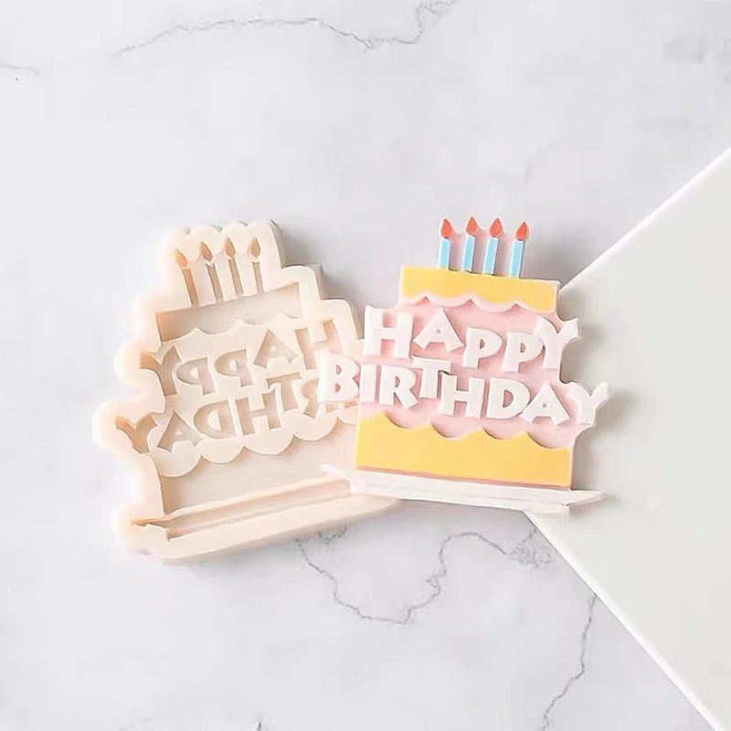 

1Pc Silicone 3D Happy Birthday English Alphabet Mold For Chocolate Mould Birthday Cake Decorating Tool Steam Oven Available
