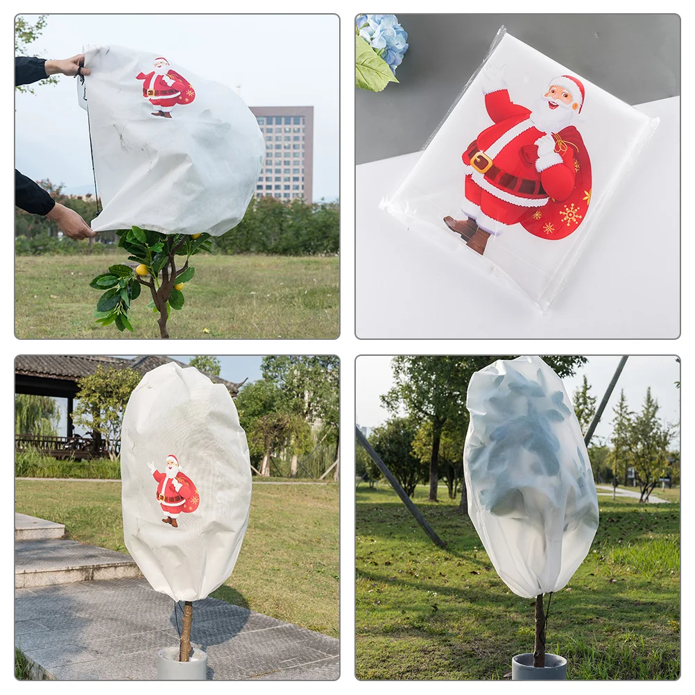 

Durable Non-Woven Plant Cover Frost Protection Bags for Outdoor Garden Plants Winter Protective Cover Adjustable Drawstring