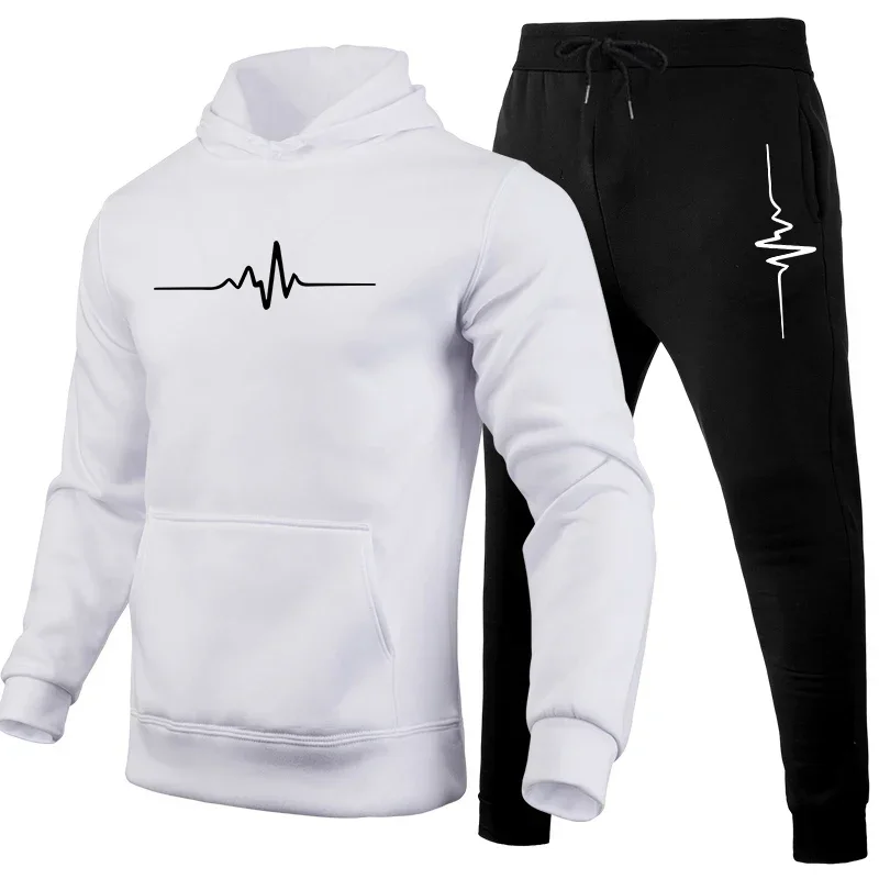

Jogging Fashion Men's Tracksuit Outdoors Men Daily Comfortable Single Hooded Sportswear and Sweatpants Man Sports Suits Simple