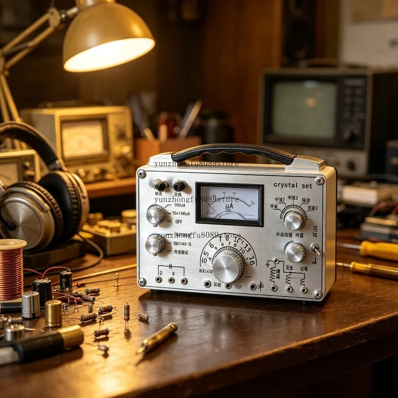 Vintage Crystal Ore Radio Multi-purpose Diode Mineral Receiver Simple Self-assembly Electronic Kit For Physics Experiment