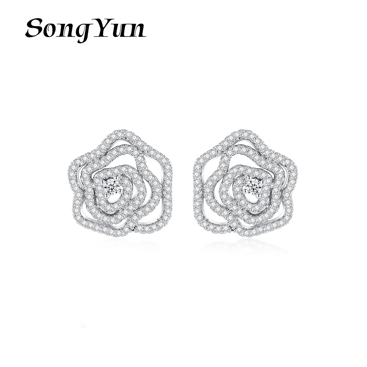 

SongYun Jewelry MHT Quality Brass Stud Earrings Dangle CZ 7A Zircon Engagement Party Cocktail Party Women Earring Jewelry