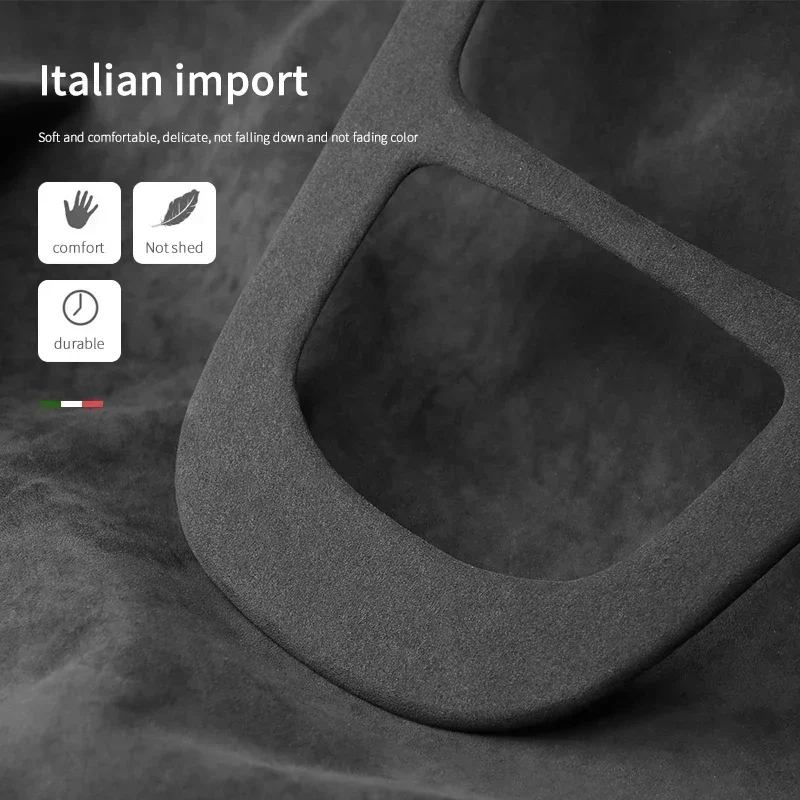 Car Interior Center Console Gear Shift Lever Panel Shell Alcantara Suede For Mercedes Benz E-Class W212 W213 2019-2025