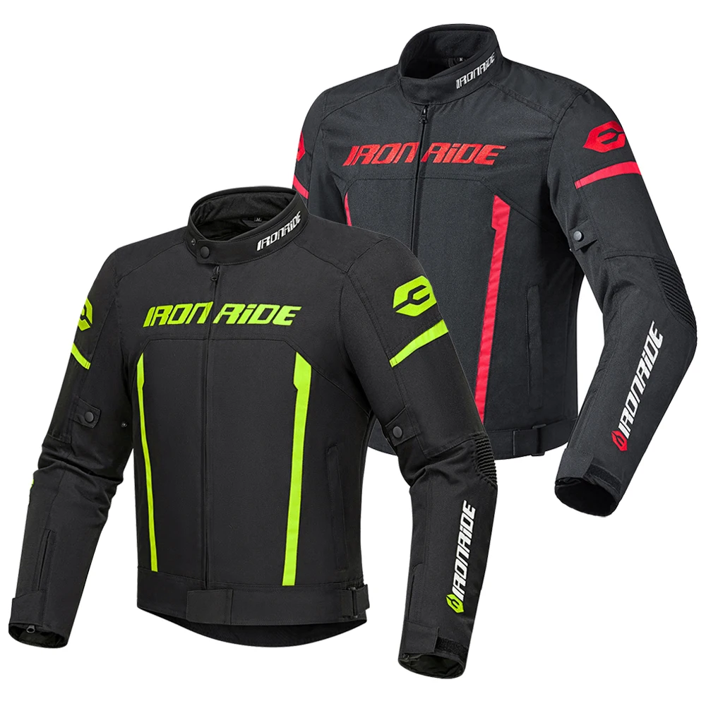 Four Seasons Men's Motorcycle Jackets Anti-Fall Wear-Resistant Motocross Riding Clothing Motorbike Jacket With 5pcs Protector
